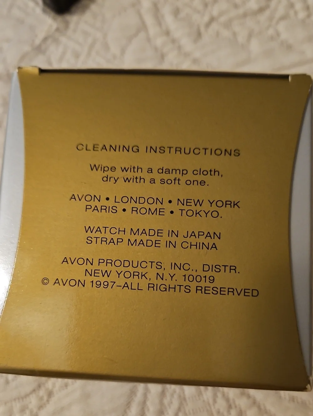Avon 1997 Bangle Watch Two Tone With 3 Interchangeable Faces NIB